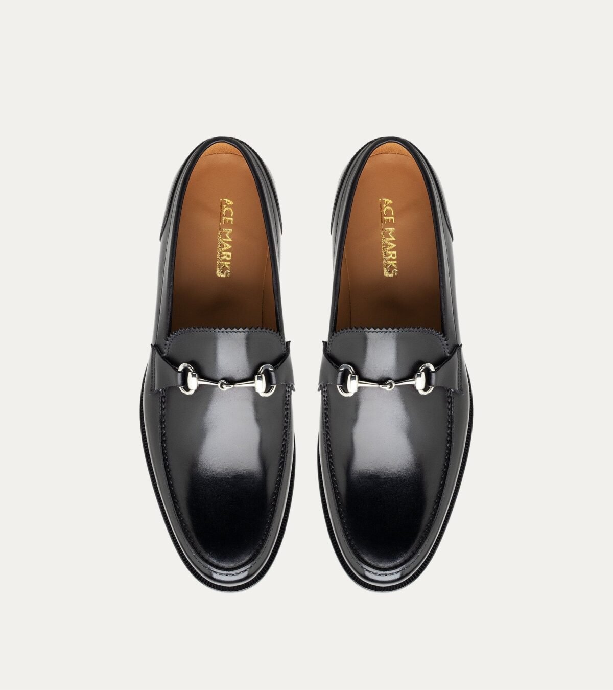 Dress Shoe Bit Loafer Black Leather