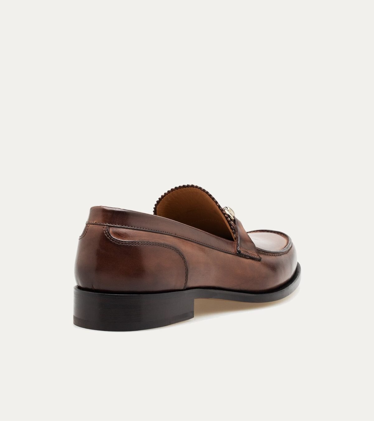 Dress Shoe Bit Loafer Brown Leather