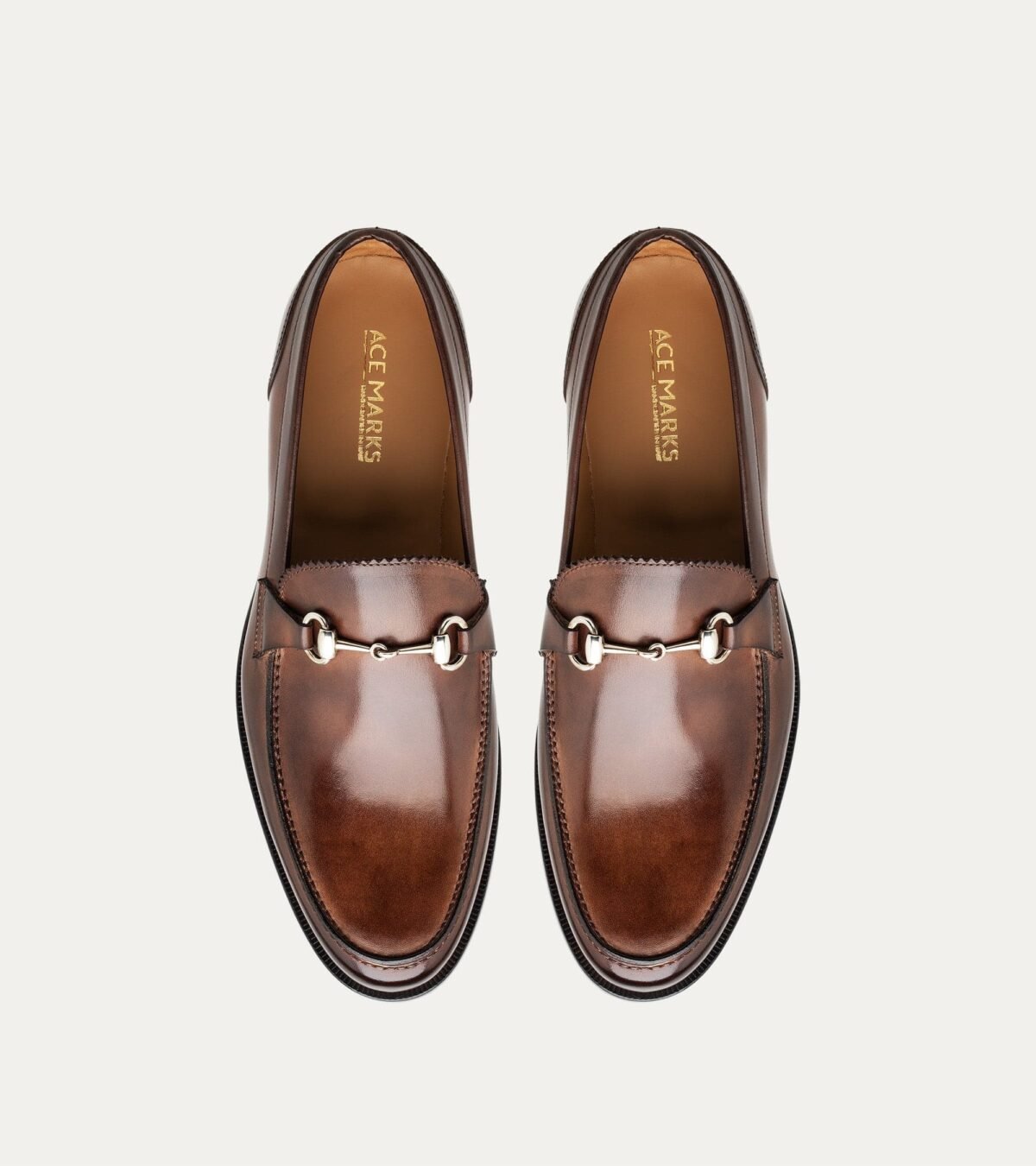 Dress Shoe Bit Loafer Brown Leather