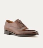 Dress Shoe Cap Toe Oxford Brown Antique Leather