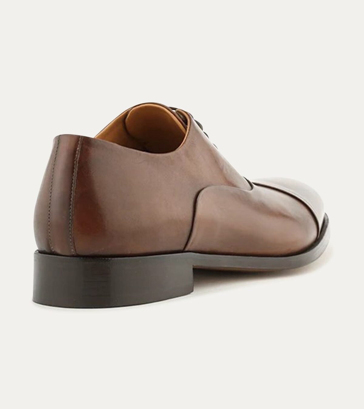 Dress Shoe Cap Toe Oxford Brown Antique Leather