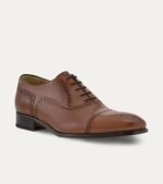 Dress Shoe Half Brogue Cap Toe Brown Antique
