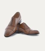 Dress Shoe Half Brogue Cap Toe Brown Antique