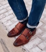Dress Shoe Monkstrap Brandy Nicol Antique