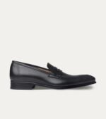 Dress Shoe Penny Loafer Black Antique Leather