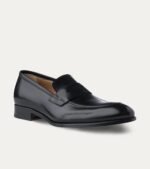 Dress Shoe Penny Loafer Black Antique Leather