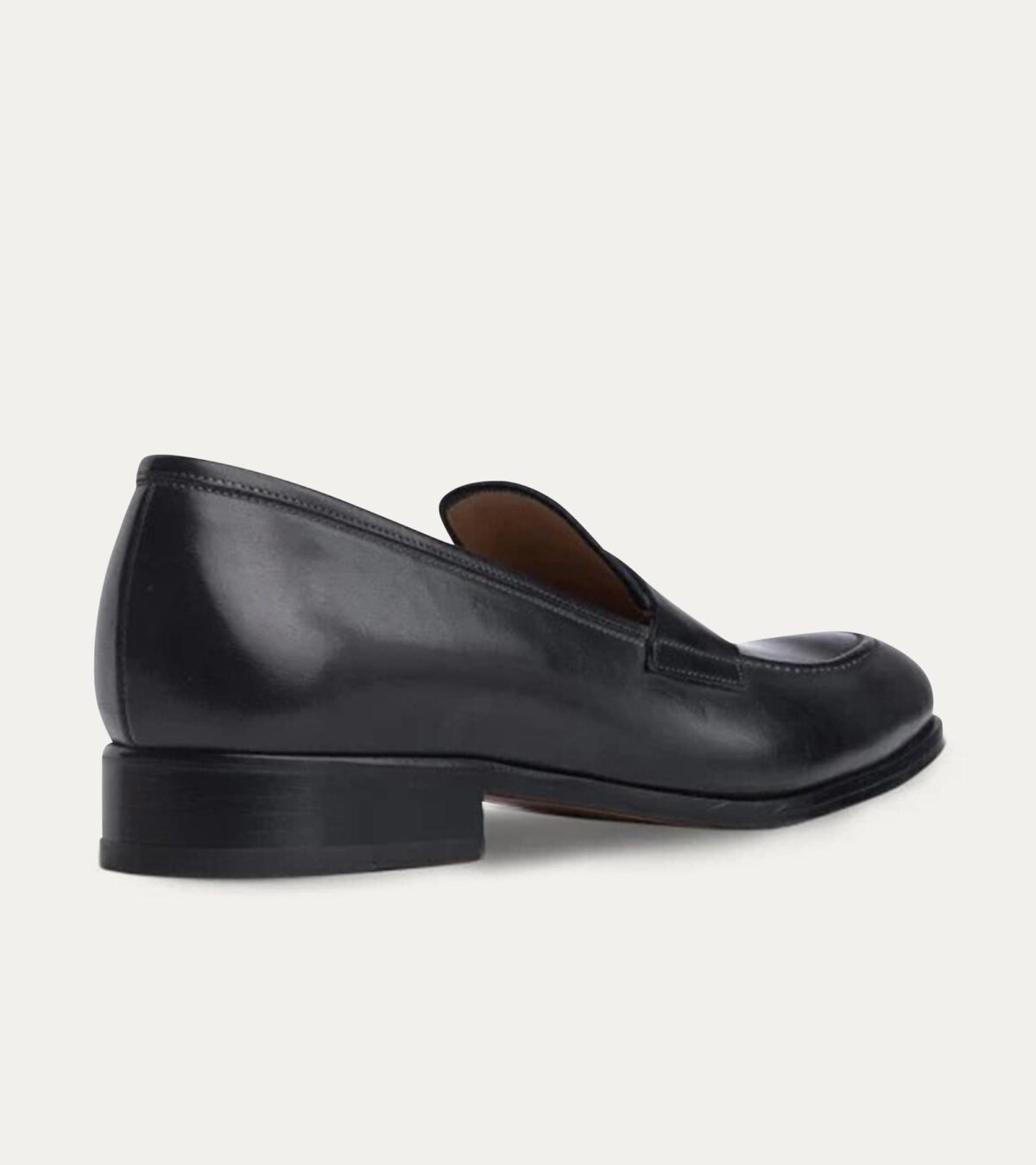 Dress Shoe Penny Loafer Black Antique Leather