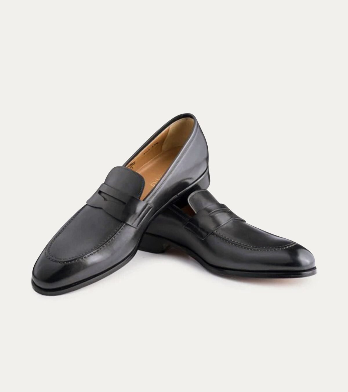 Dress Shoe Penny Loafer Black Antique Leather