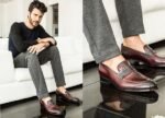 Dress Shoe Penny Loafer Diablo Antique & Dark Grey Leather