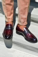Dress Shoe Penny Loafer Diablo Antique & Dark Grey Leather