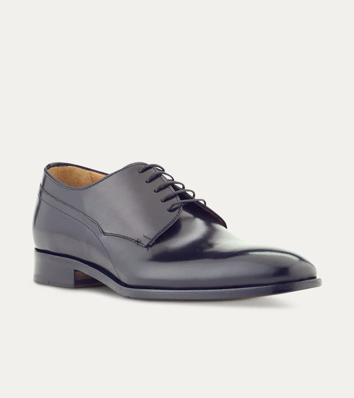 Dress Shoe Plain Toe Blucher Black Antique