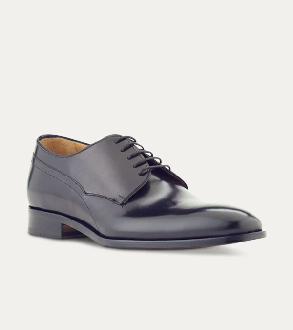 Dress Shoe Plain Toe Blucher Black Antique