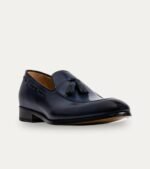 Dress Shoe Tassel Loafer Blue Tony Patina Leather