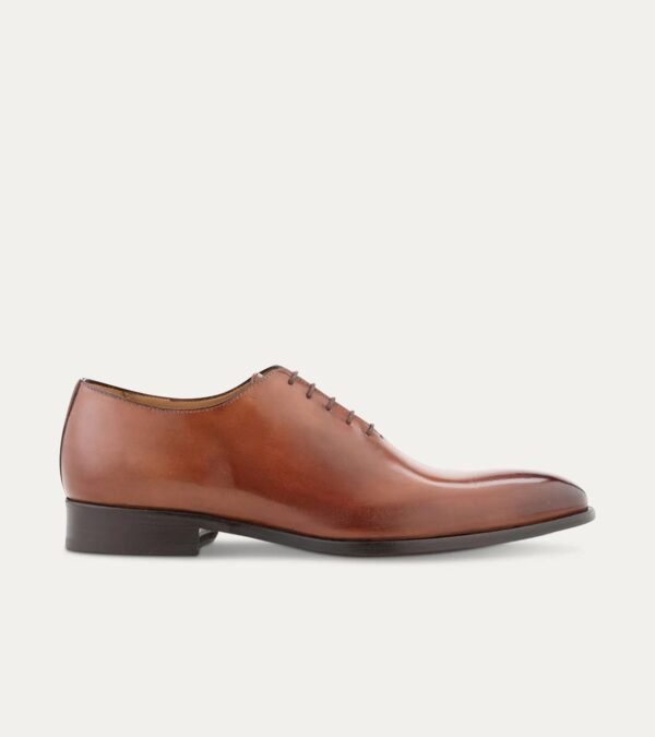 Dress Shoe Wholecut Oxford Plain Toe Cuoio Antique