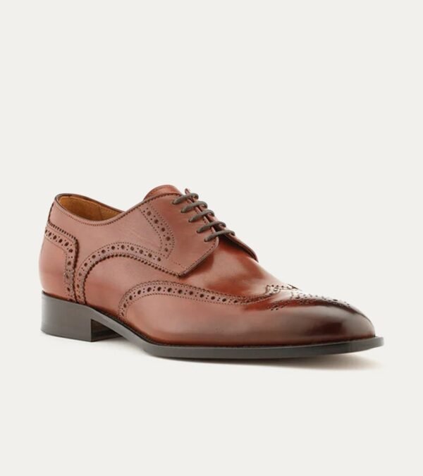 dress shoe wingtip cognac antique 4