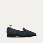 Ellis - Men's Black Suede & Embroidery Loafer