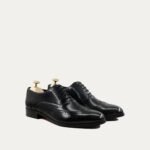 Fukiya - Men's Black Box Leather High Shine Oxford Shoe