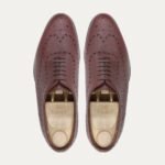 Graz - Men's Oxblood Pebble Grain Leather Wholecut Shoe