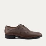 Graz - Men's Oxblood Pebble Grain Leather Wholecut Shoe