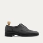 Graz - Men's Oxblood Pebble Grain Leather Wholecut Shoe