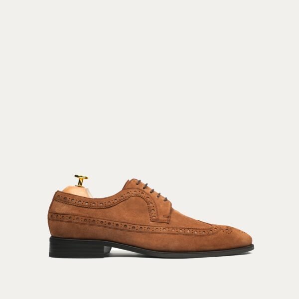 Gusto - Men's Camel Kid Suede Derby Shoe