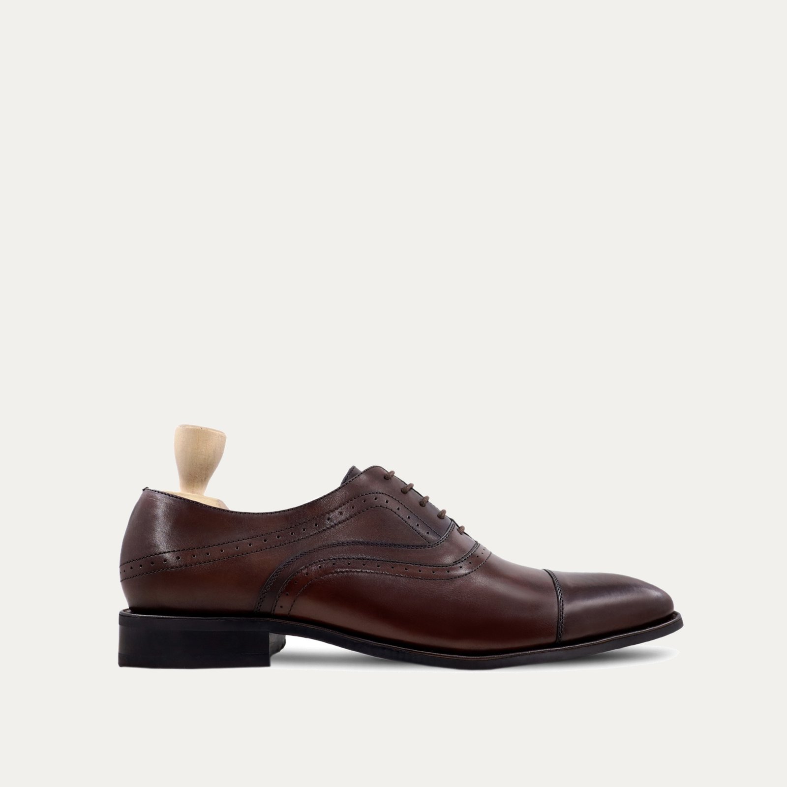 Heberto - Men's Brown Calf Leather Oxford Shoe Heberto - Men's Brown Calf Leather Oxford Shoe