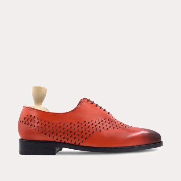 Jhung - Men's Burnished Tan Calf Leather Wholecut Shoe