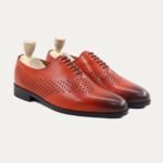 Jhung - Men's Burnished Tan Calf Leather Wholecut Shoe