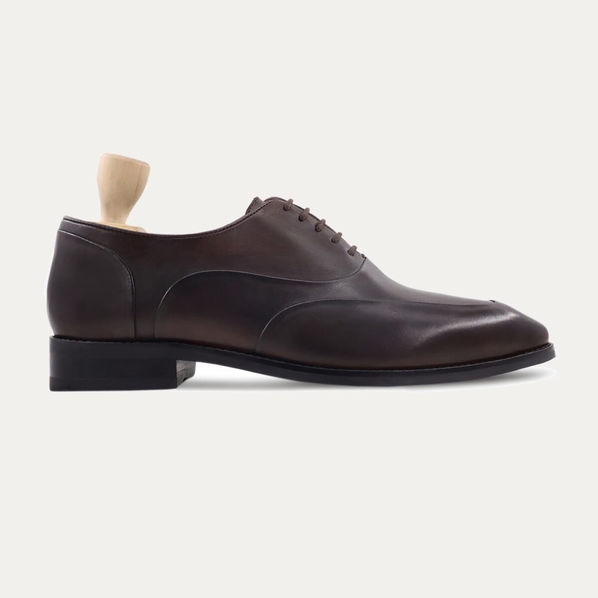 Kabe - Men's Dark Brown Calf Leather Oxford Shoe