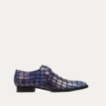 Kosti - Men's Burnished Blue Calf Leather Derby Shoe