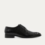 Kovo - Men's Black Patent Leather Wholecut Shoe
