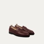 Lexoro - Men's Oxblood Pebble Grain Leather Loafer