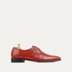 Luxor - Men's Oxblood Calf Leather Single Monkstrap