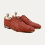 Lyre - Men's Tan Hand Woven Calf Leather Wholecut Shoe