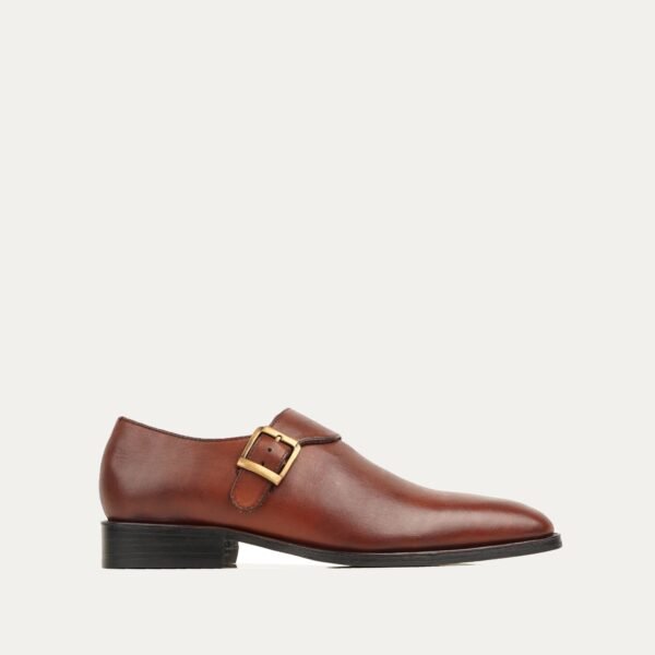 Masha - Men's Brown Calf Leather Single Monkstrap