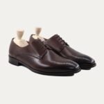 Ormoz - Men's Burnished Dark Brown Calf Leather Derby Shoe