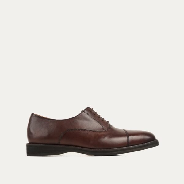Rostock - Men's Dark Brown Calf Leather Oxford Shoe