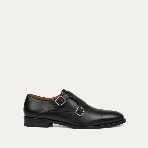 Sanford - Men's Black Calf Leather Double Monkstrap