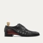 Slag - Men's Black Calf Leather Wholecut Shoe