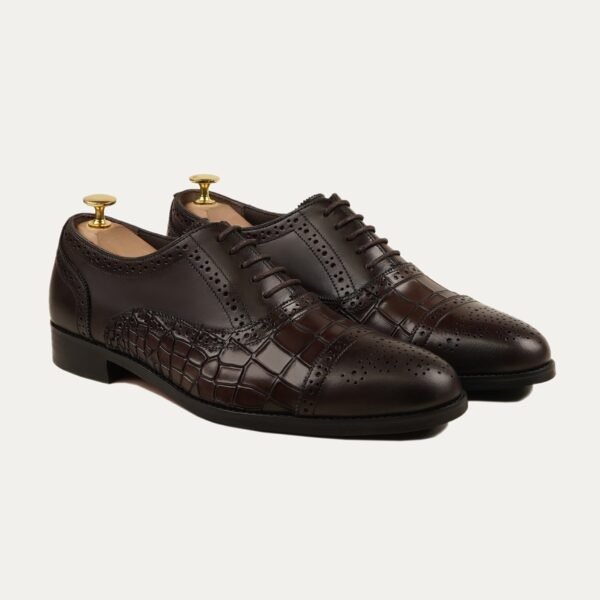 Teodoro - Men's Dark Brown Calf Leather Oxford Shoe