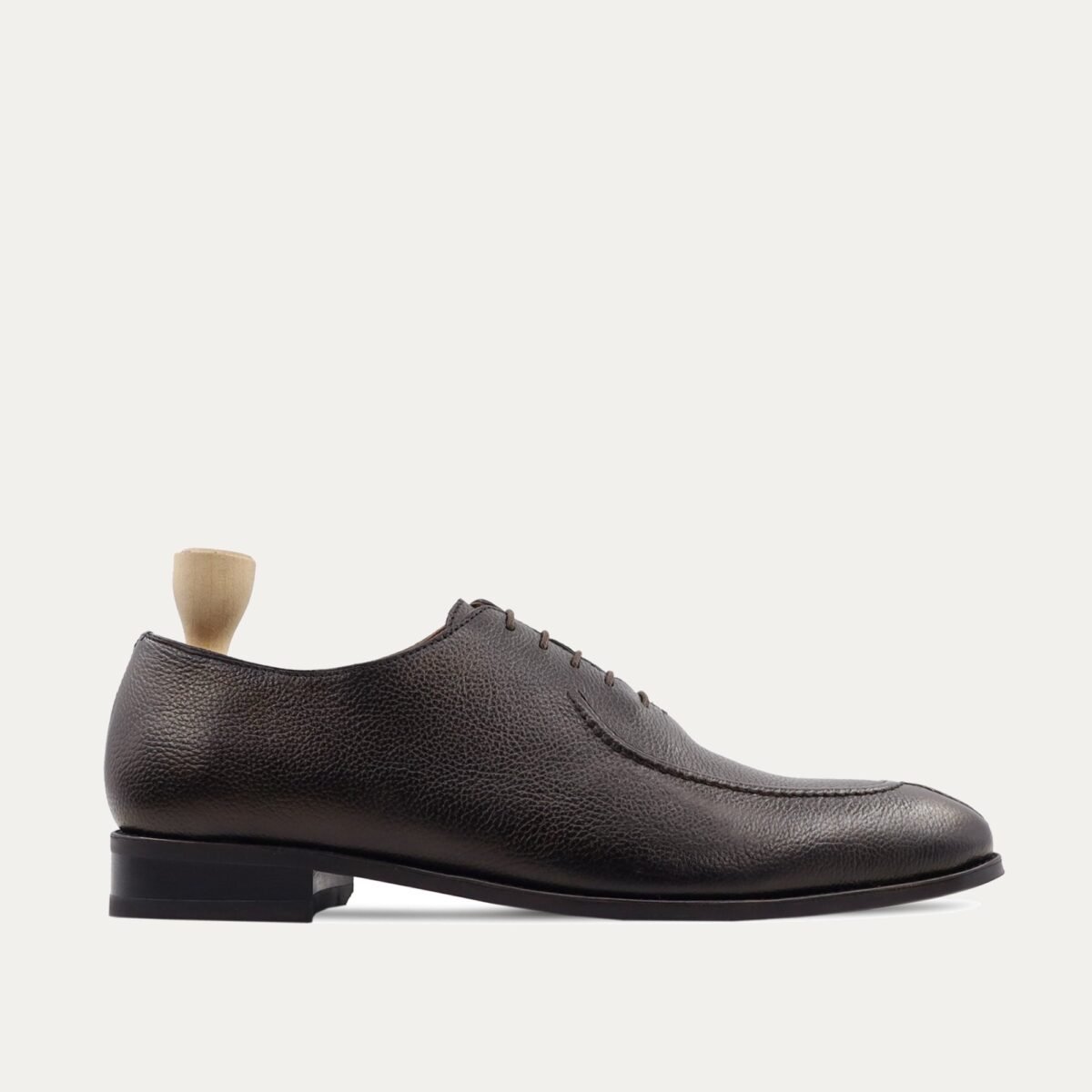 Torun - Men's Black Pebble Grain Leather Wholecut