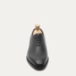 Tromso - Men's Black Pebble Grain Leather Wholecut Shoe