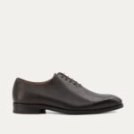 Tromso - Men's Dark Brown Pebble Grain Leather Wholecut Shoe