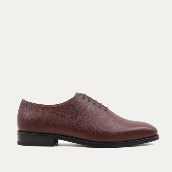 Tromso - Men's Oxblood Pebble Grain Leather Wholecut Shoe