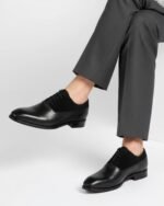 Velox - Men's Black Kid Suede and Calf Leather Oxford Shoe