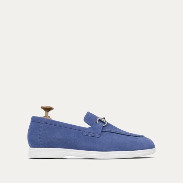Vesco - Men's Light Blue Suede Loafer