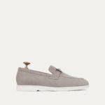Vesco - Men's Steel Grey Suede Loafer