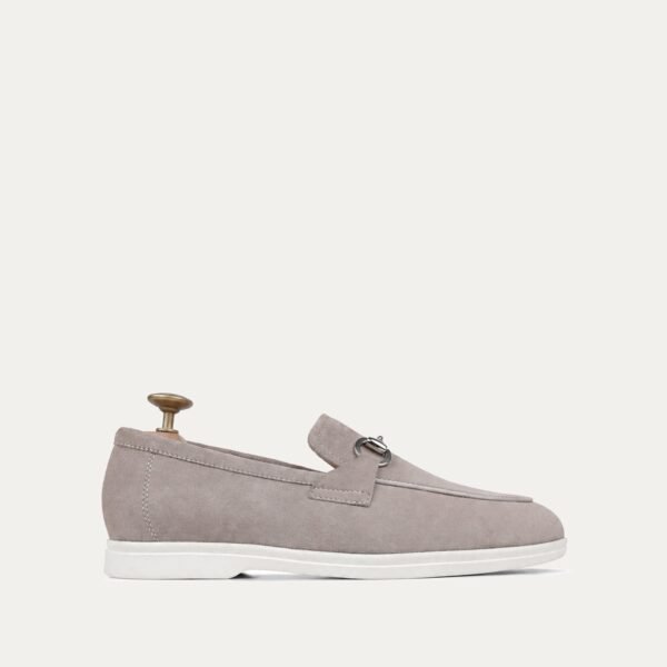 Vesco - Men's Steel Grey Suede Loafer