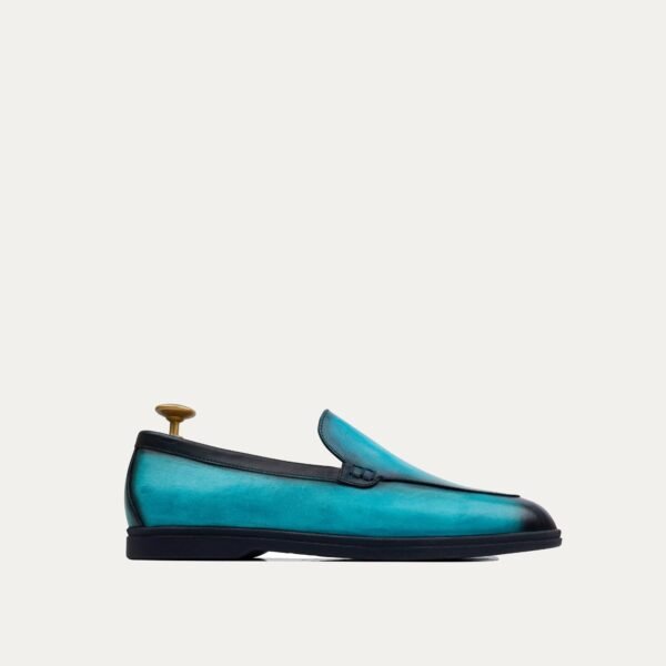 Vexo - Men's Turquoise Patina Calf Leather Loafer