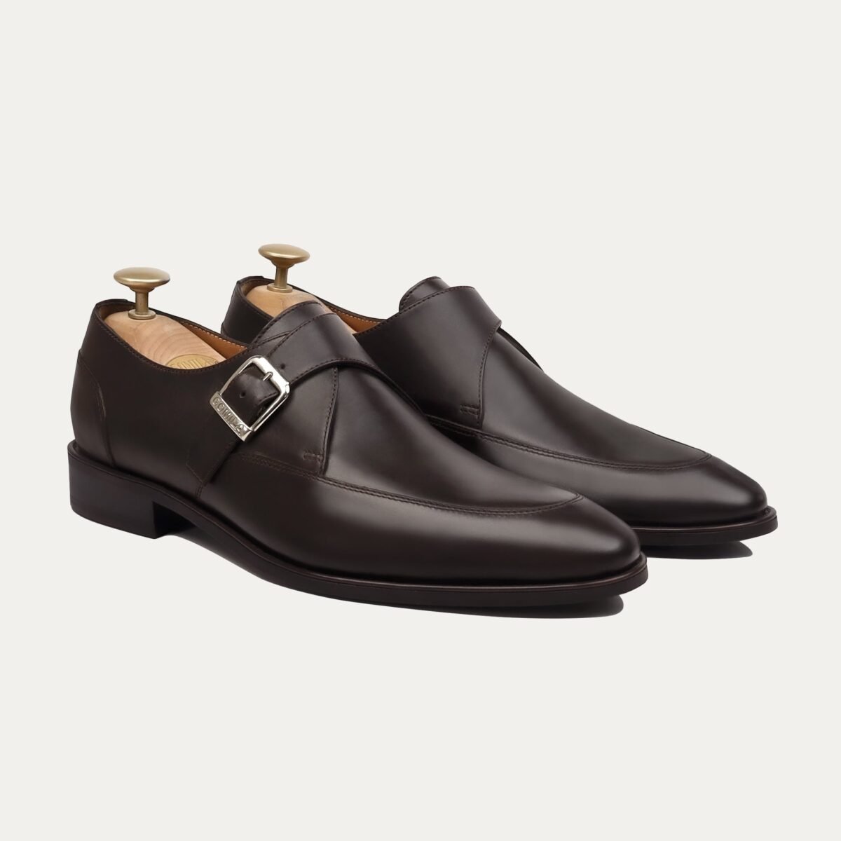 Windsor - Men's Dark Brown Calf Leather Single Monkstrap